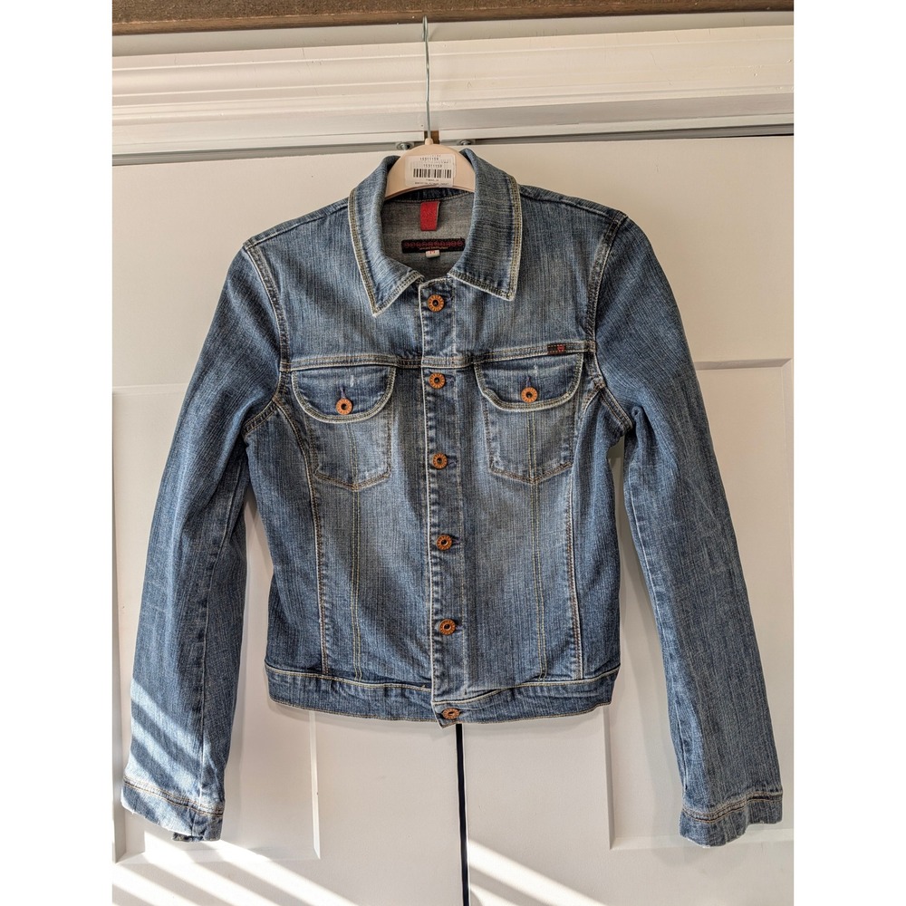 AG Adriano Goldschmied Medium Wash Denim Trucker Jacket Womens Size M